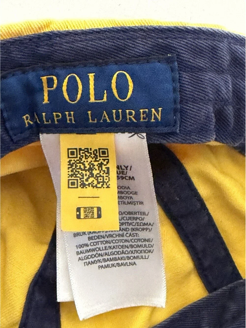 Mens Polo Ralph Lauren Beach Bear Adjustable Leather Strapback Yellow Hat